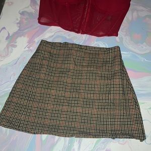 Plaid mini skirt
